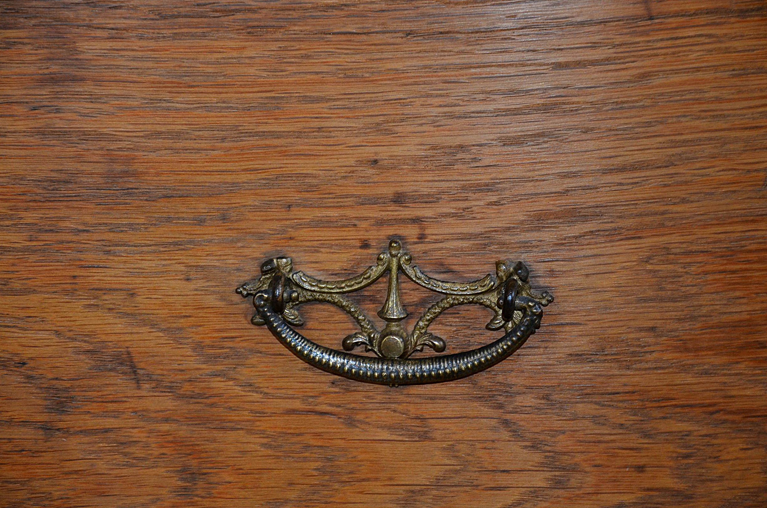 Circa late 1800s oak mirror top dresser.