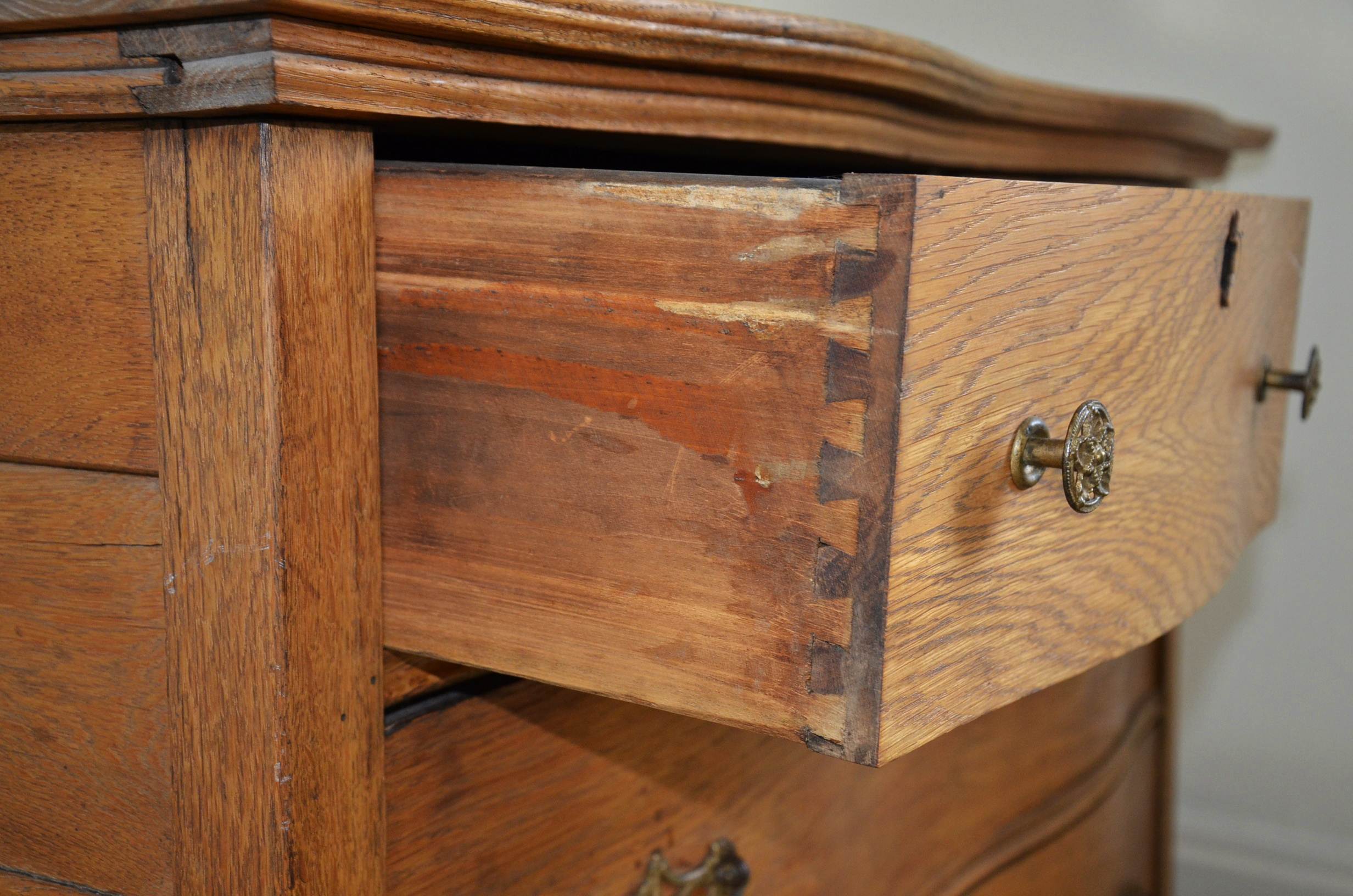 Circa late 1800s oak mirror top dresser.