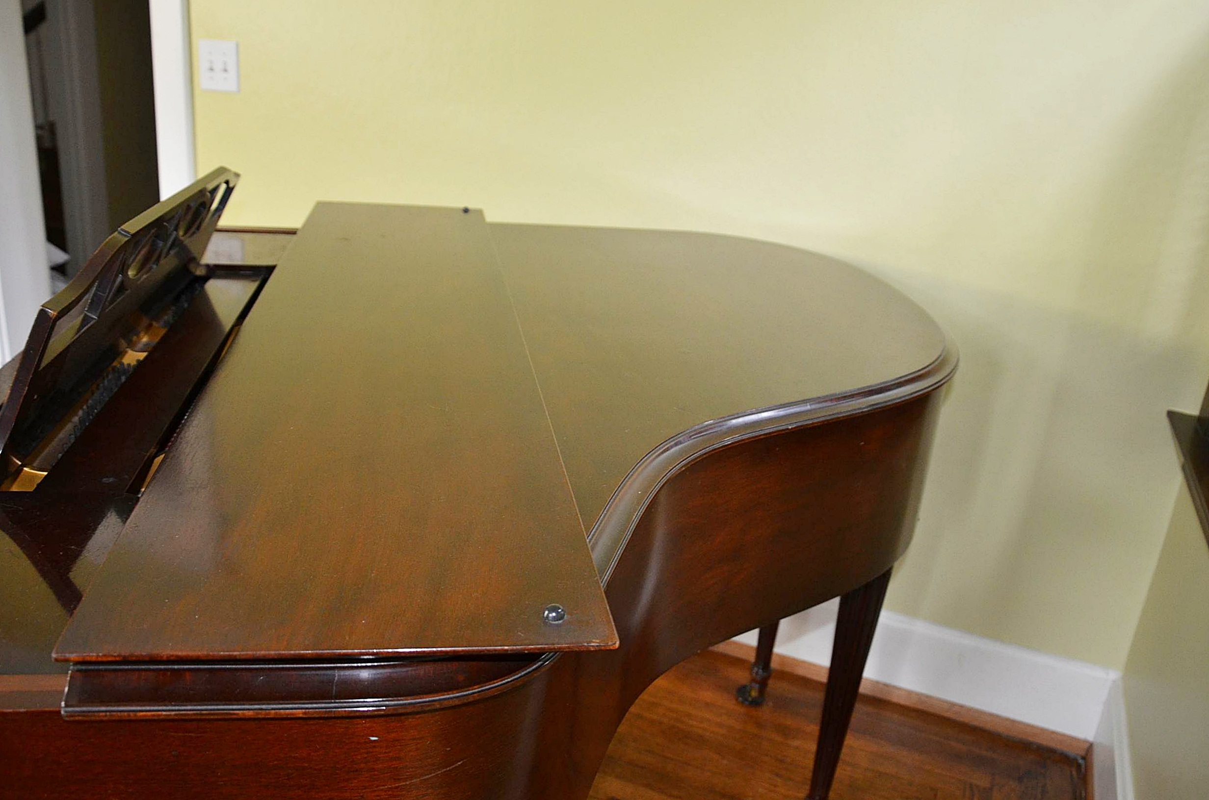 Gulbransen Company mahogany case baby grand piano.