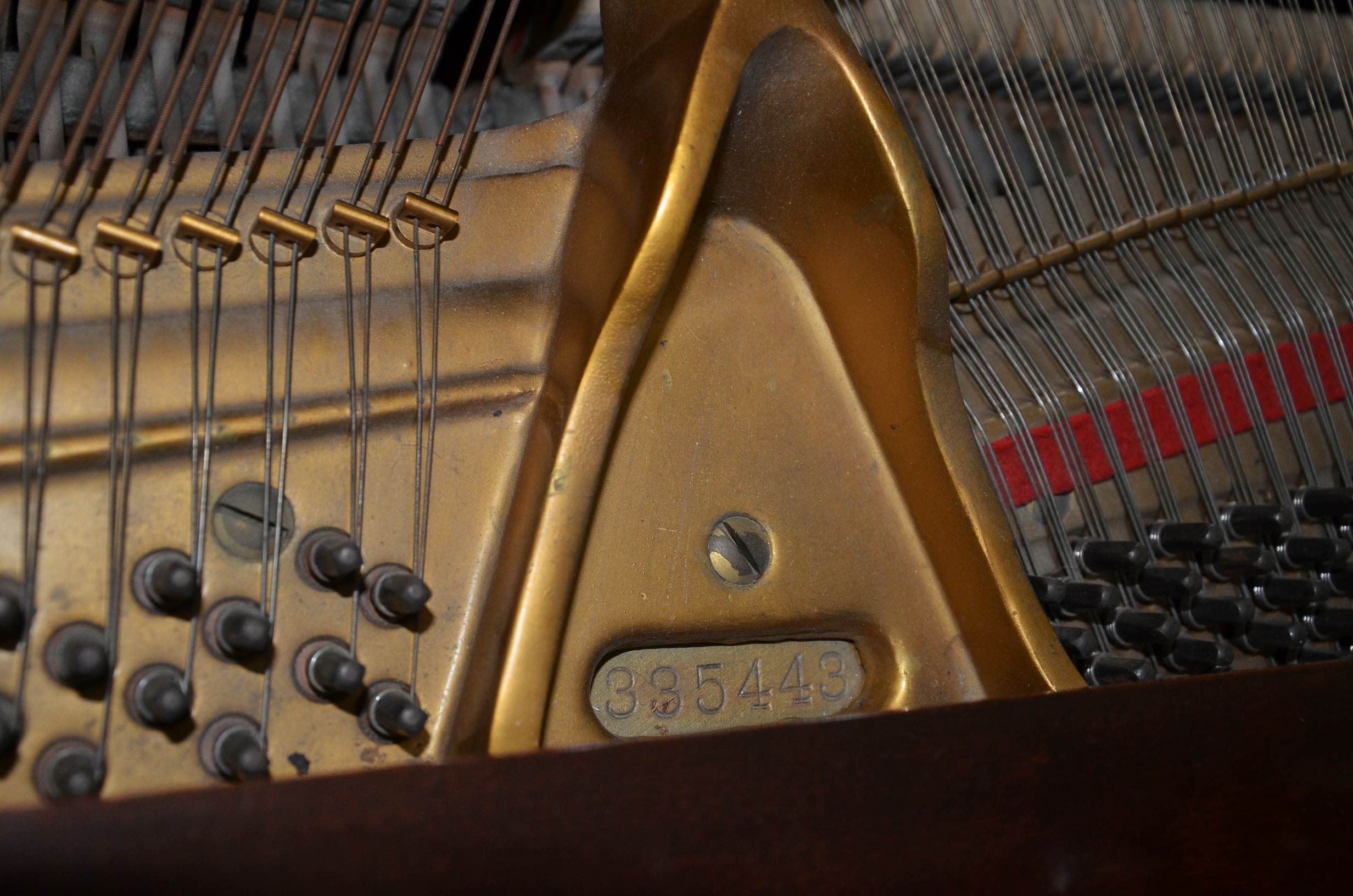 Gulbransen Company mahogany case baby grand piano.