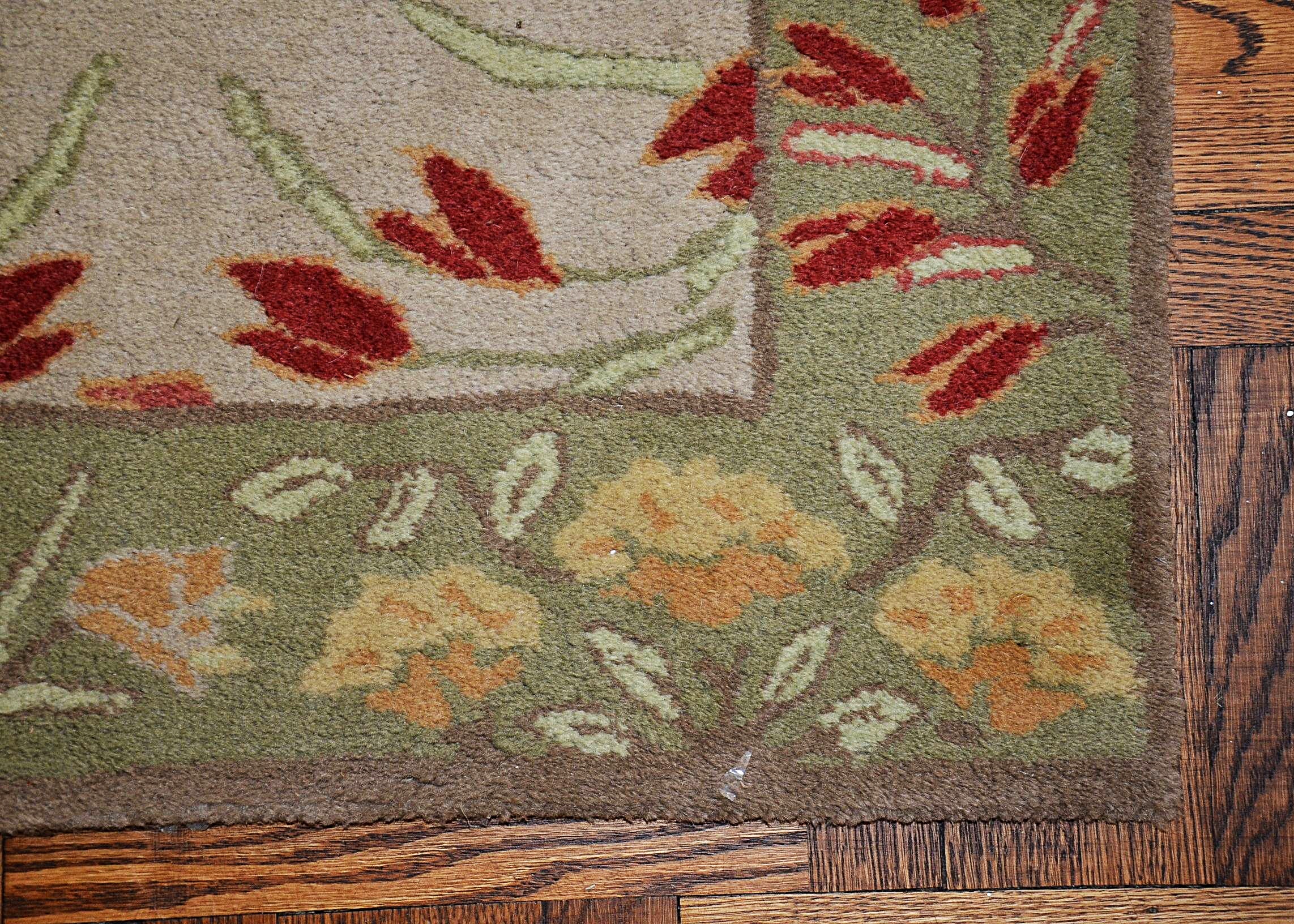Pottery Barn Adeline Sage wool runner rug.
