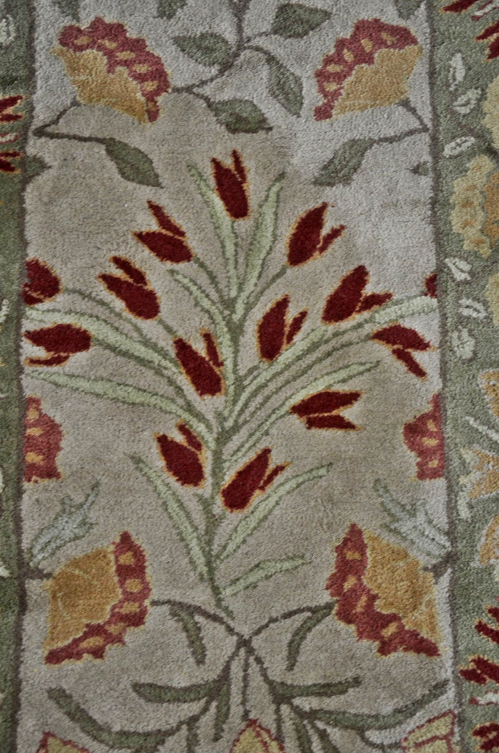 Pottery Barn Adeline Sage wool runner rug.