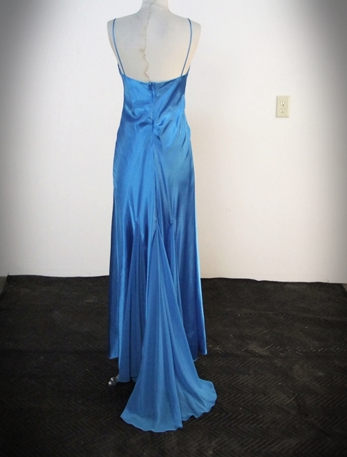 Betsy & Adam Aqua Blue Evening Dress by Linda Bernell 