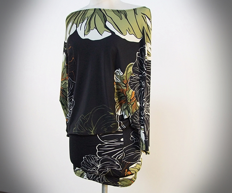 Classique One Shoulder Screenprint Polyester Dress