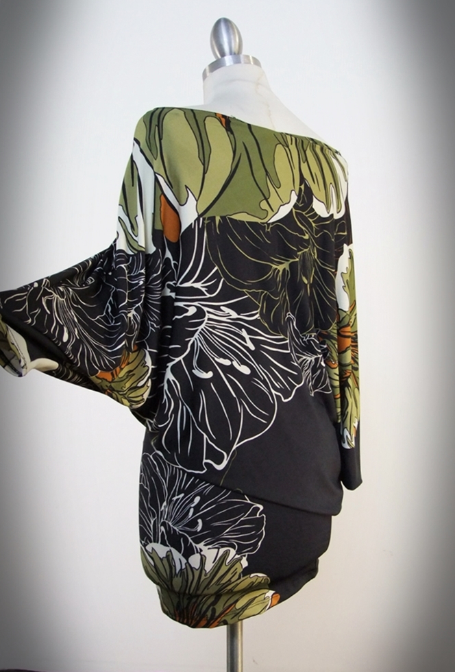 Classique One Shoulder Screenprint Polyester Dress