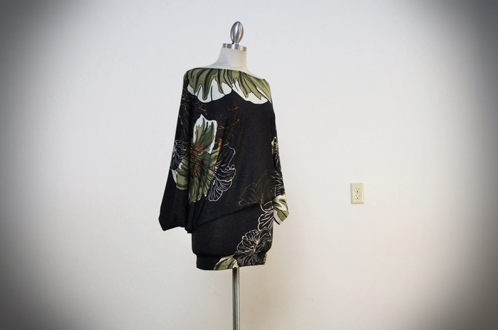 Classique One Shoulder Screenprint Polyester Dress