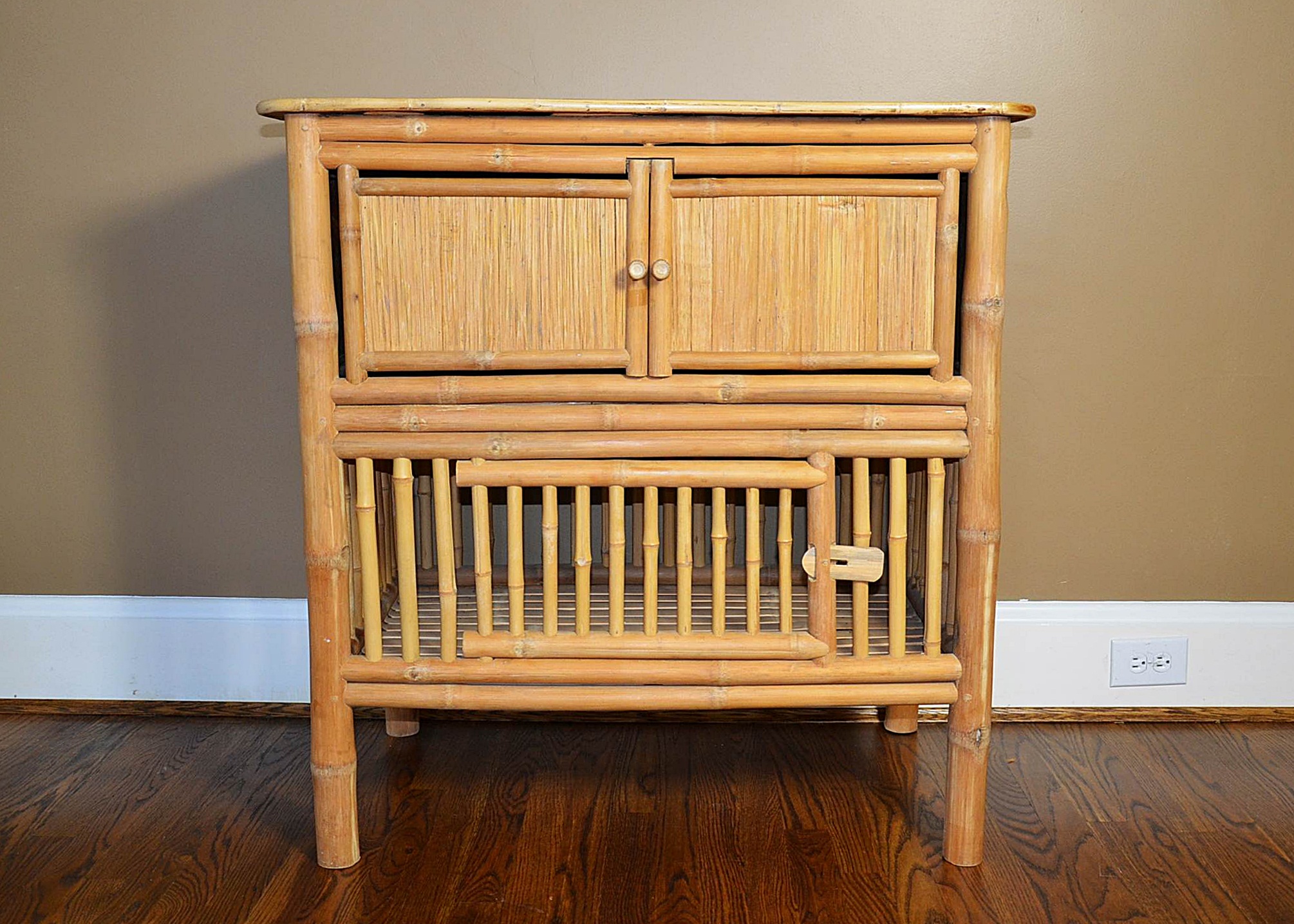 Bamboo cabinet.