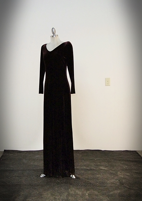 Linda Allard by Ellen Tracy Merlot Velvet Dress