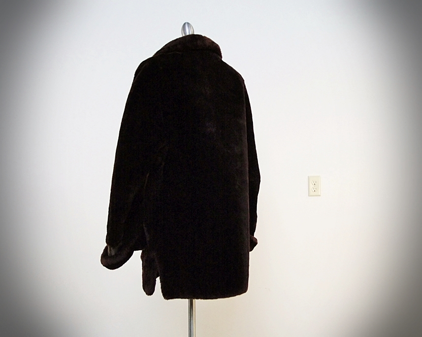 Vintage Faux Sheared Beaver Fur Coat
