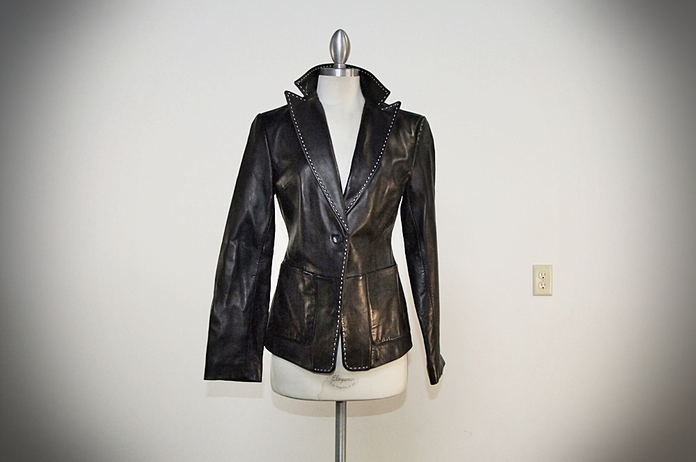  Banana Republic Black Leather Jacket