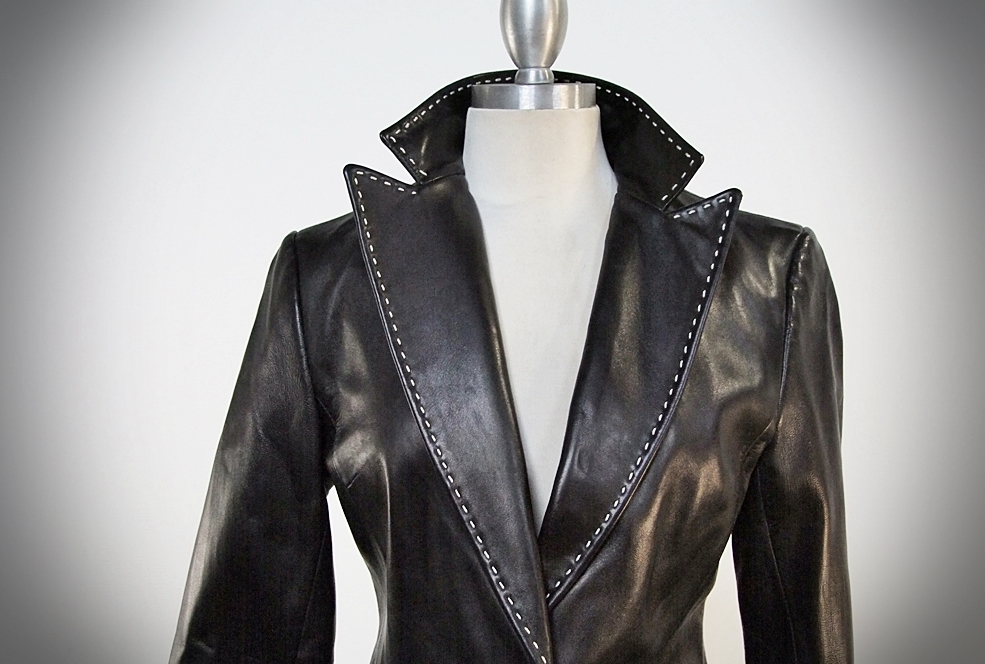  Banana Republic Black Leather Jacket