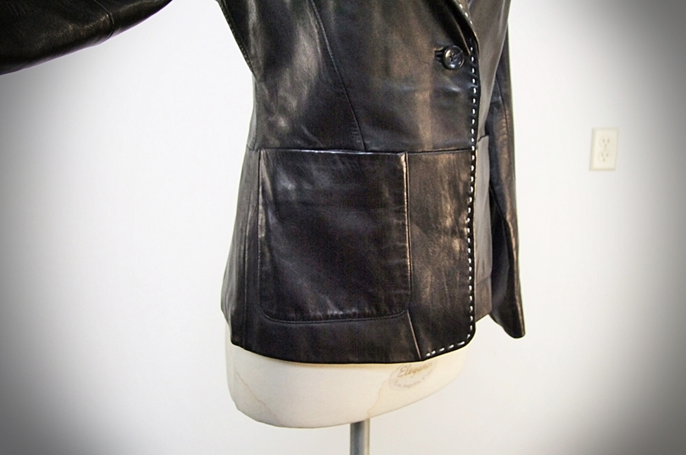  Banana Republic Black Leather Jacket