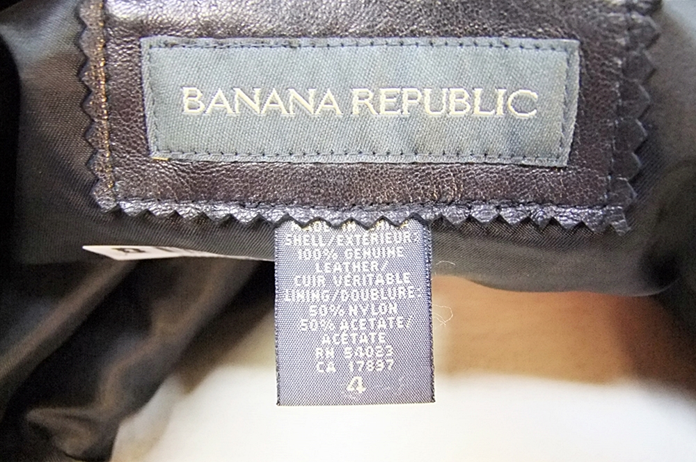  Banana Republic Black Leather Jacket