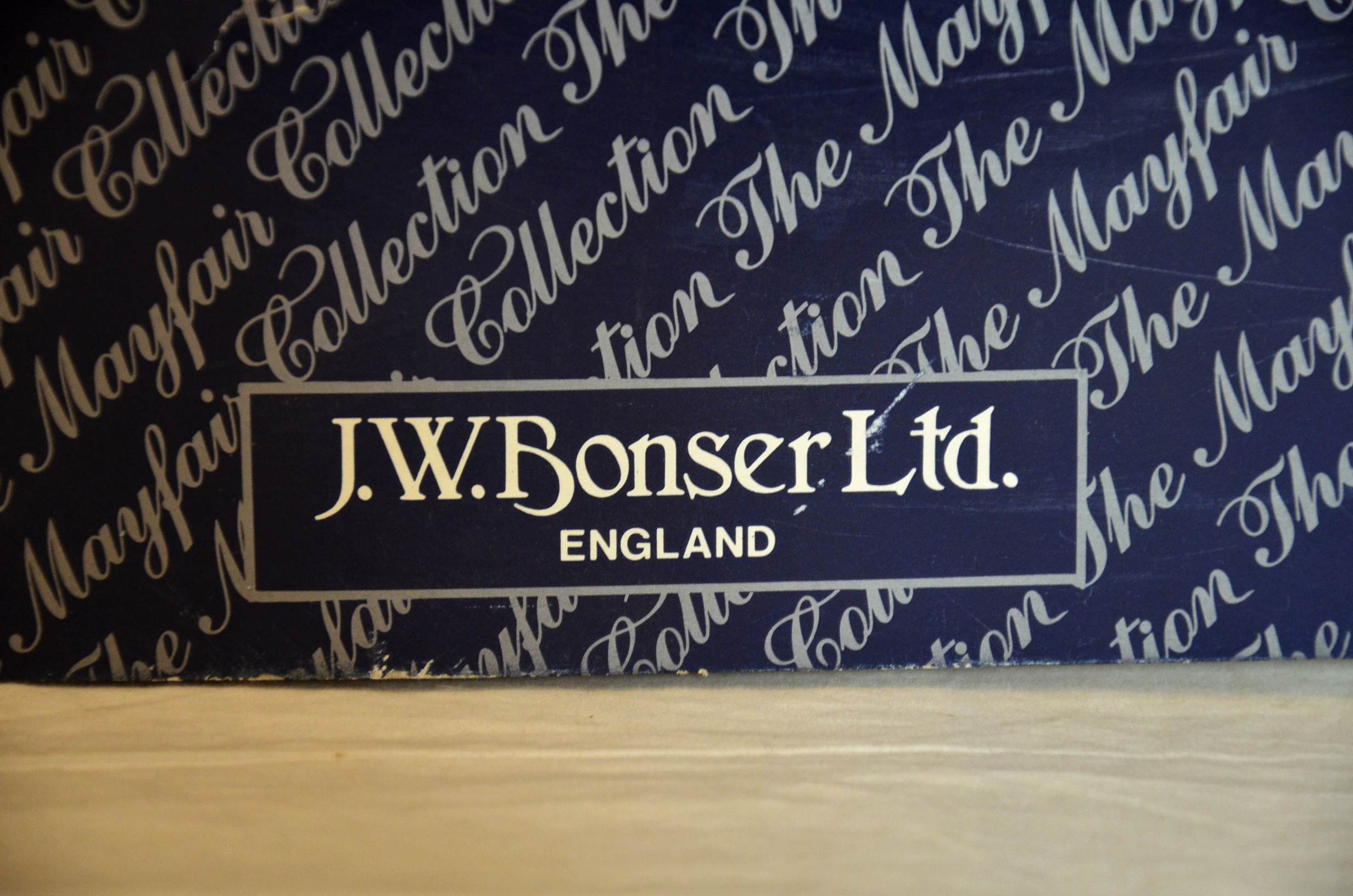 J.W. Bonser Ltd. silver tone candelabra pair.