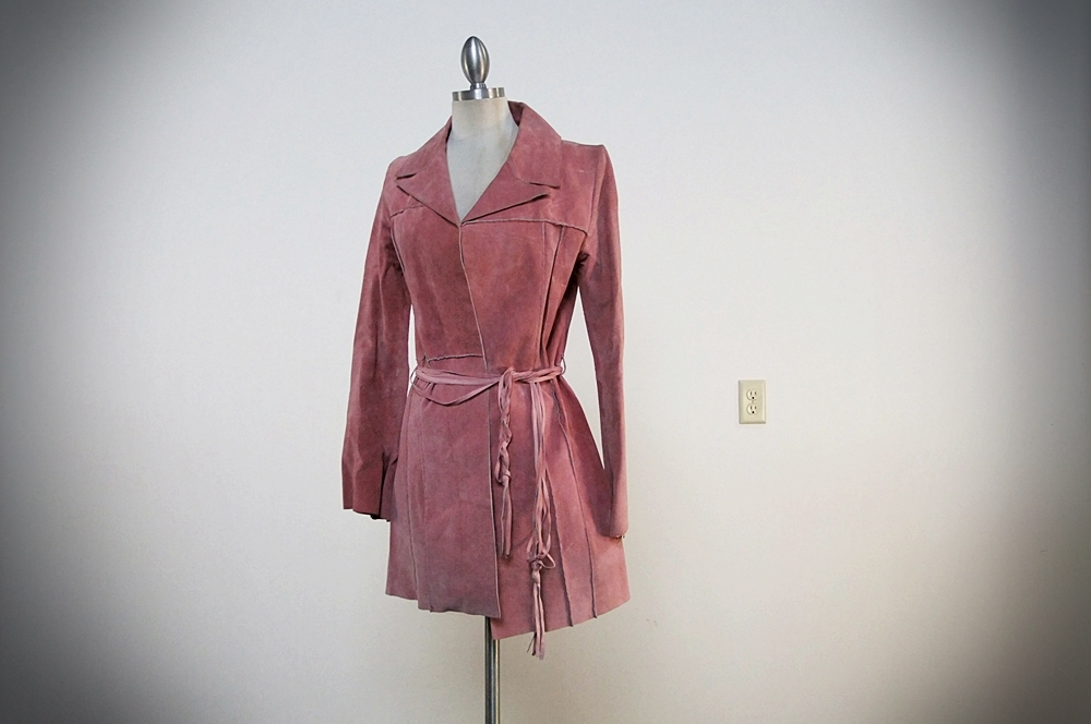 Arden B Pink Suede Jacket And Cynthia Steffe Embroidered Skirt 