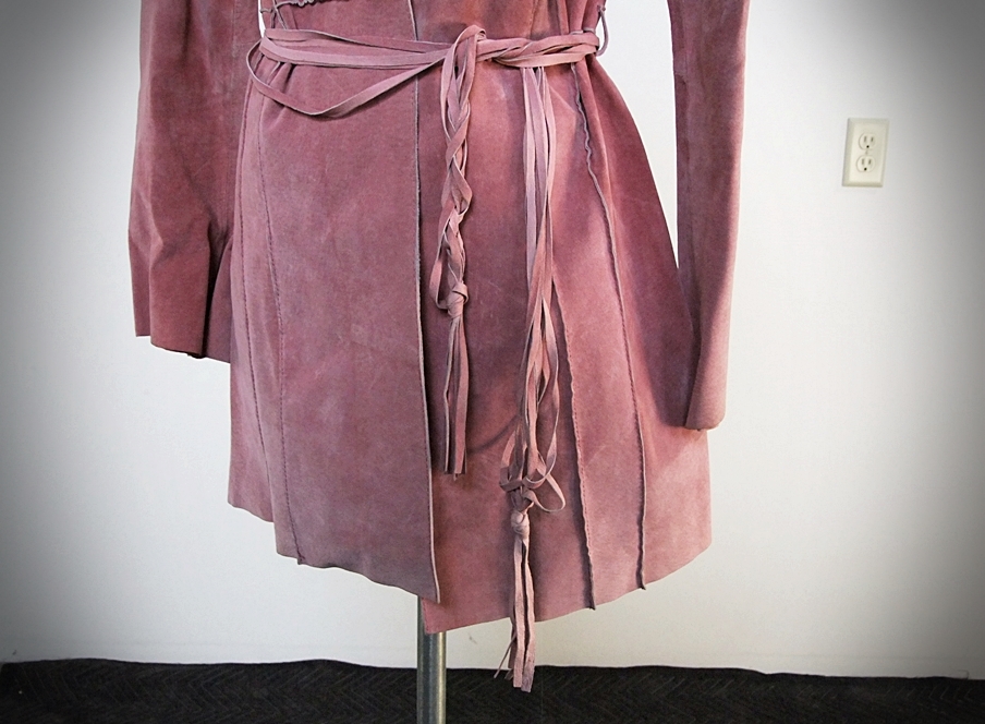 Arden B Pink Suede Jacket And Cynthia Steffe Embroidered Skirt 