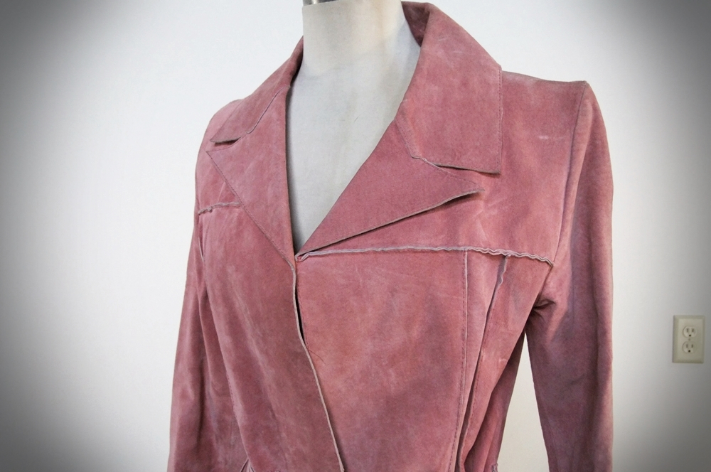 Arden B Pink Suede Jacket And Cynthia Steffe Embroidered Skirt 