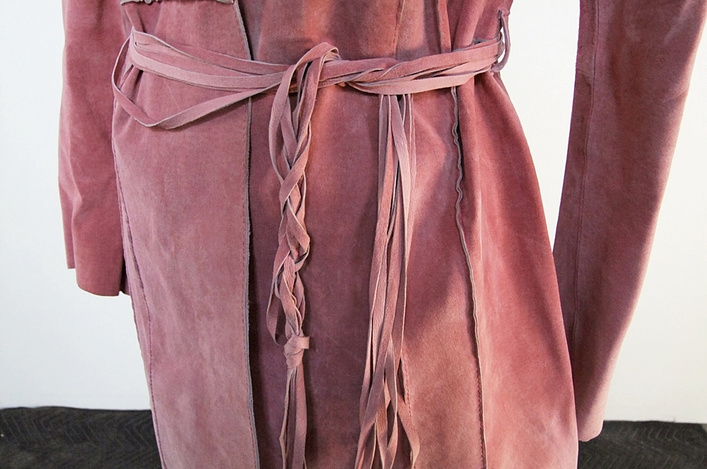 Arden B Pink Suede Jacket And Cynthia Steffe Embroidered Skirt 