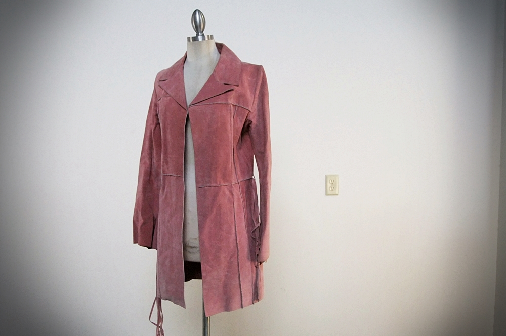 Arden B Pink Suede Jacket And Cynthia Steffe Embroidered Skirt 