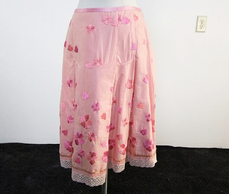 Arden B Pink Suede Jacket And Cynthia Steffe Embroidered Skirt 