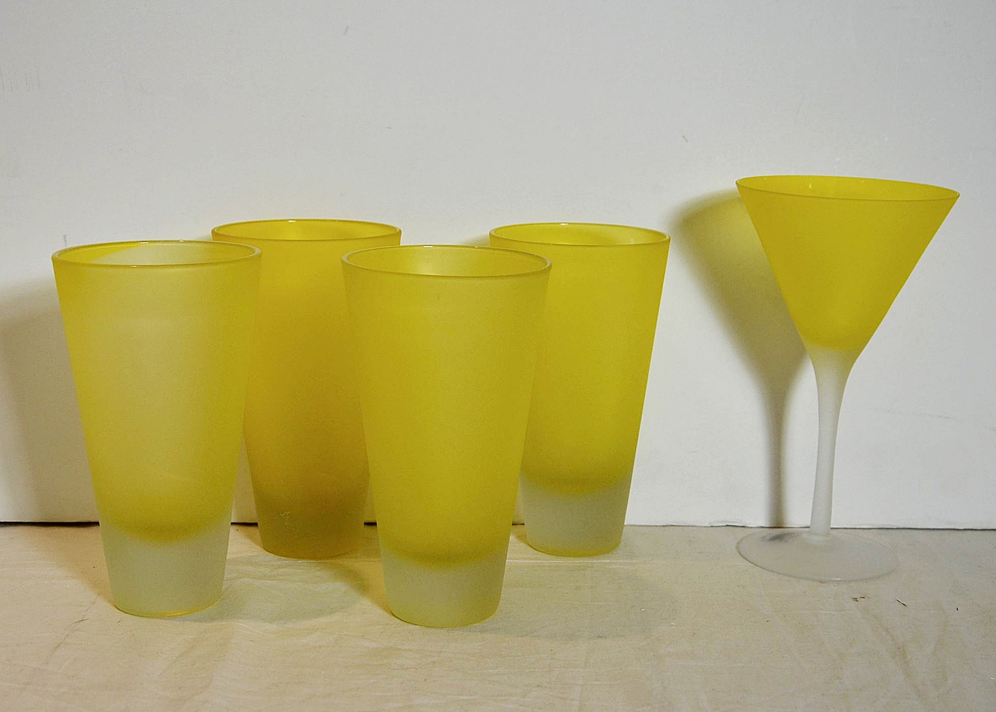 Pottery Barn glassware.