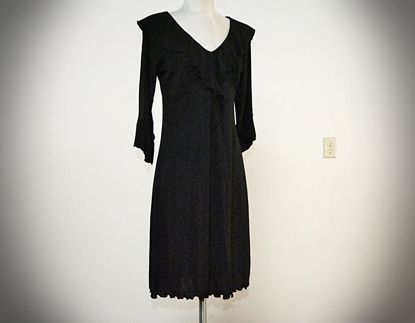  Max Studio Black Rayon/ Polyester Blend Dress