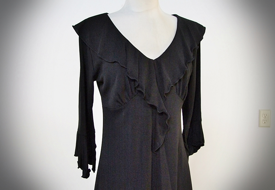  Max Studio Black Rayon/ Polyester Blend Dress