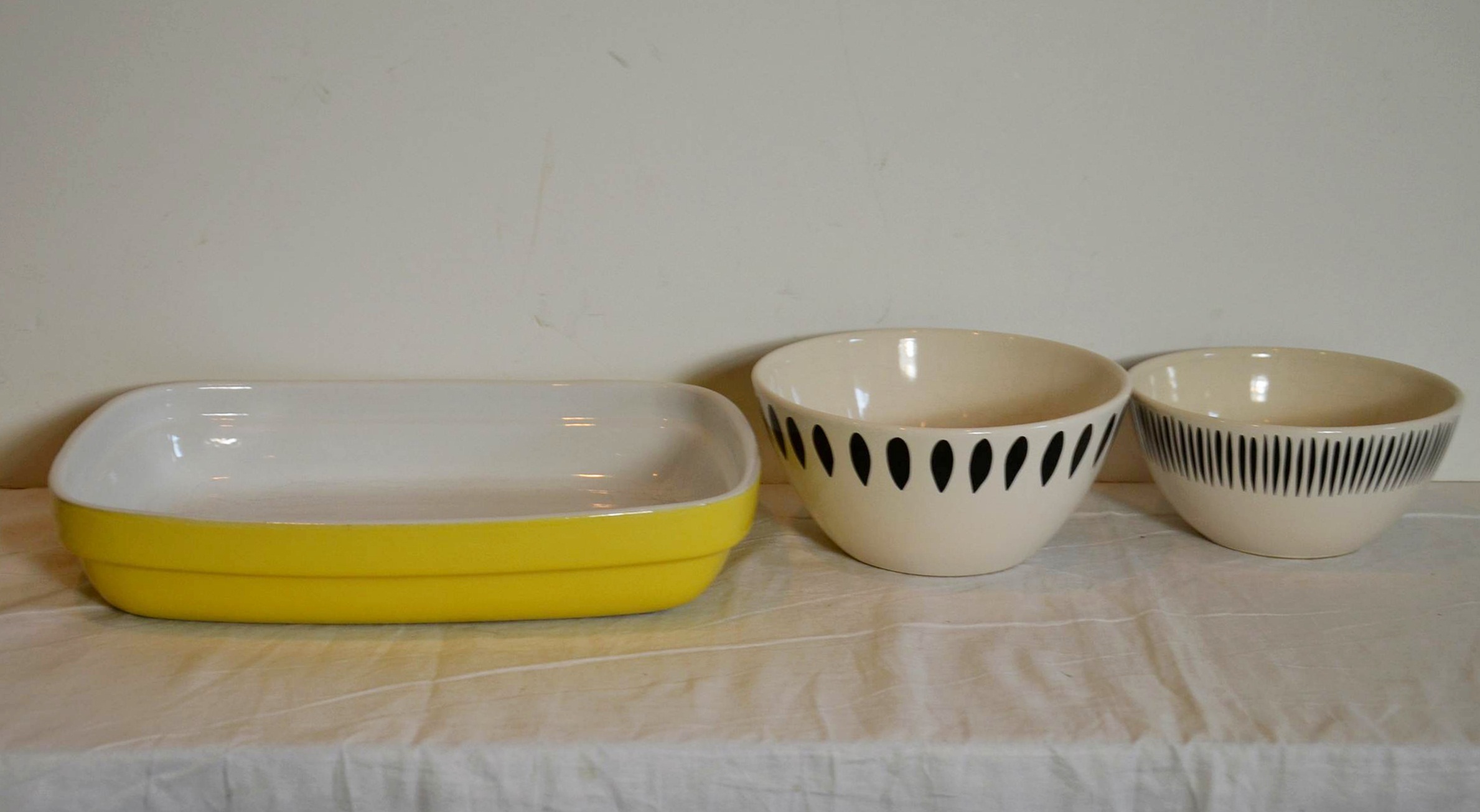 Selection of serving items.