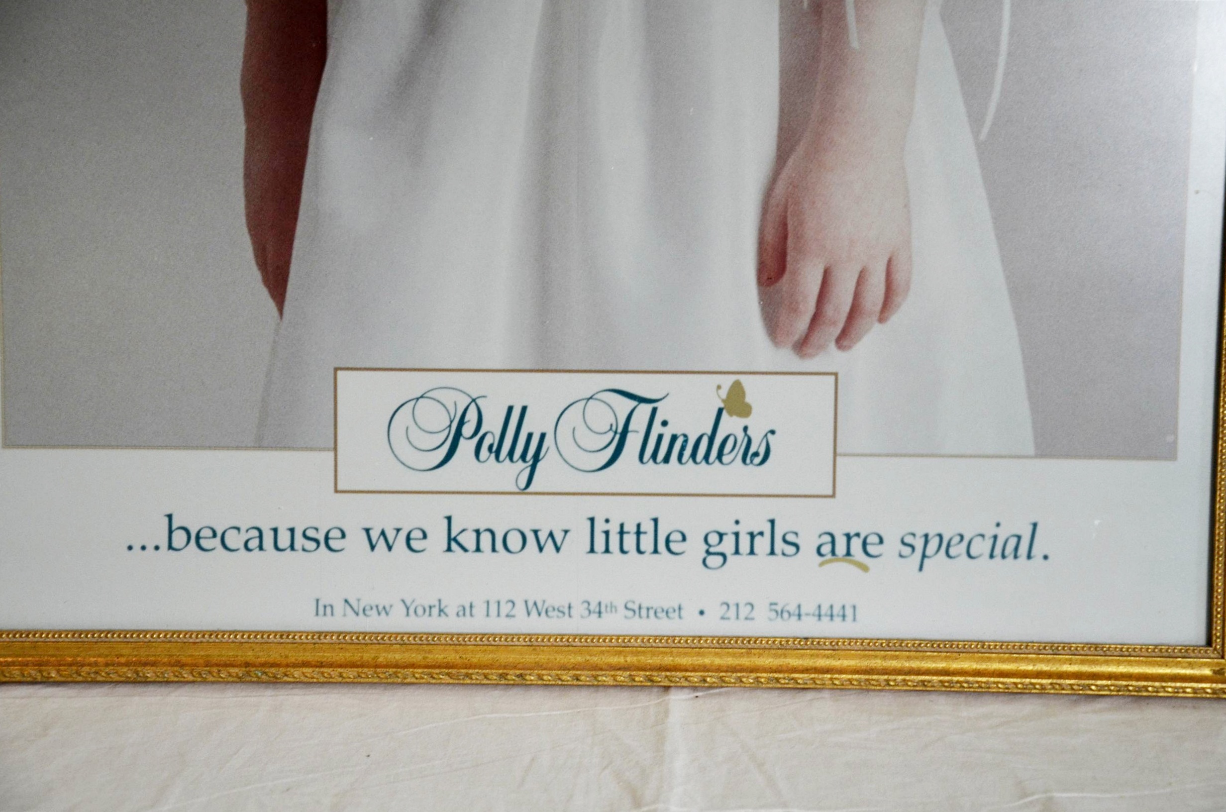 Polly Flinders vintage advertisement poster.