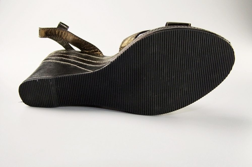 Coach Leather Open Toe 4" Wedge Heels