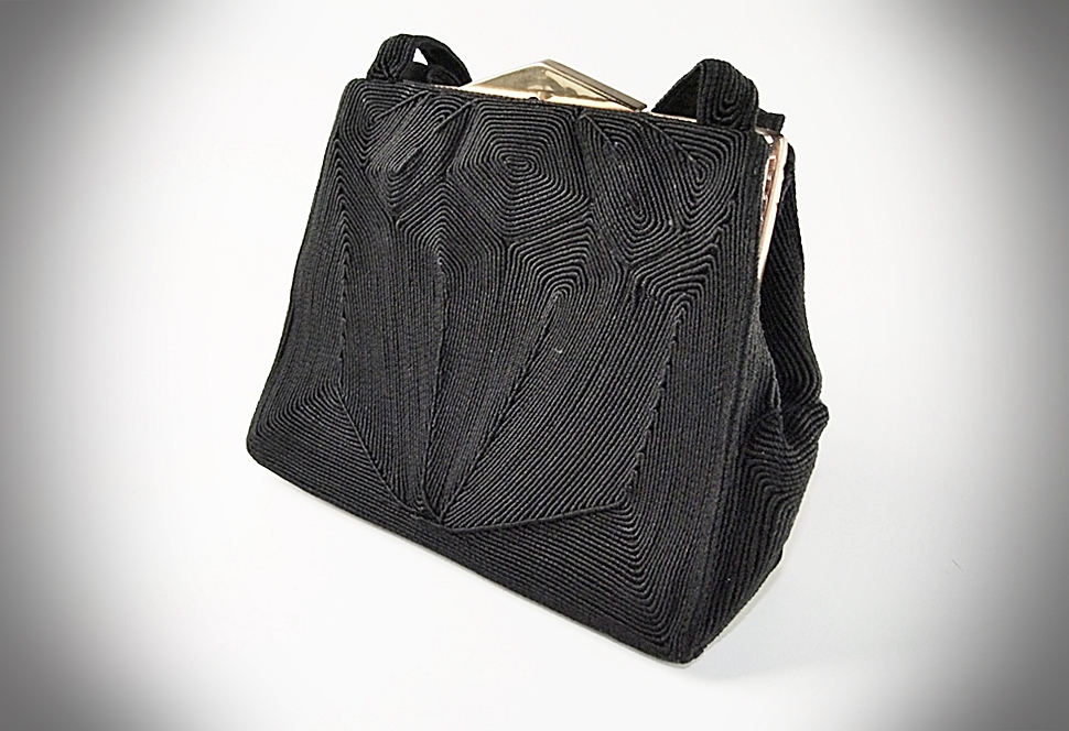 Vintage Genuine Corde' Black Handbag
