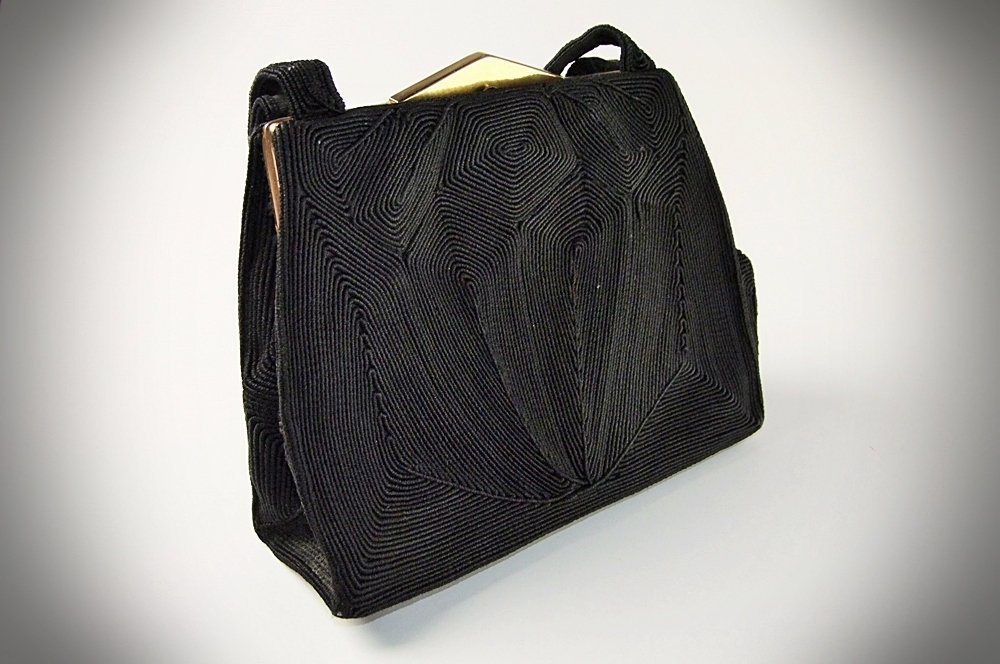Vintage Genuine Corde' Black Handbag