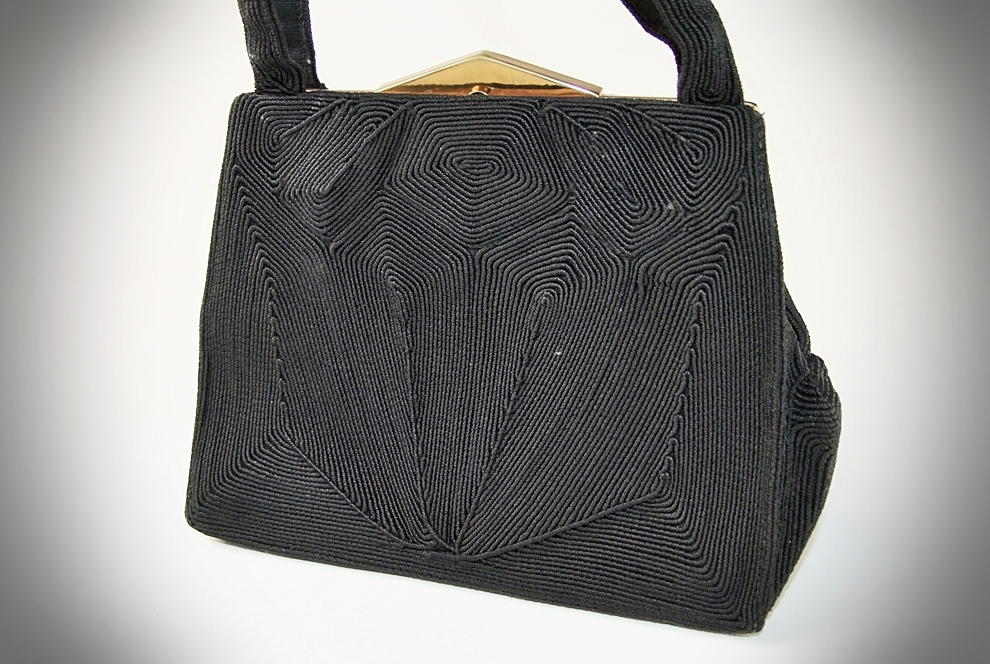 Vintage Genuine Corde' Black Handbag