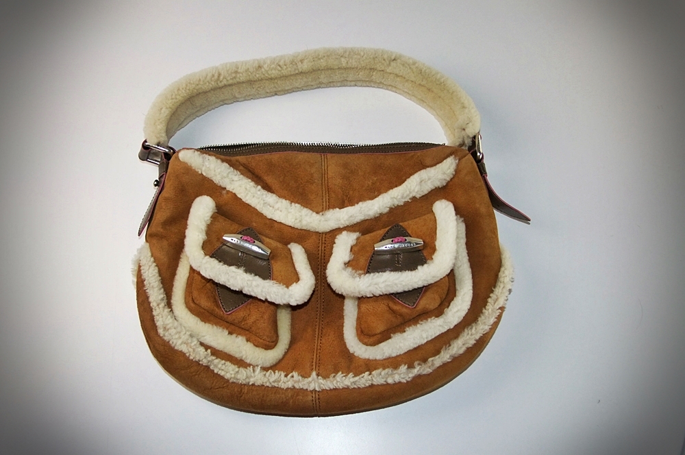 Marc Jacobs Tobacco Shearling Shoulderbag