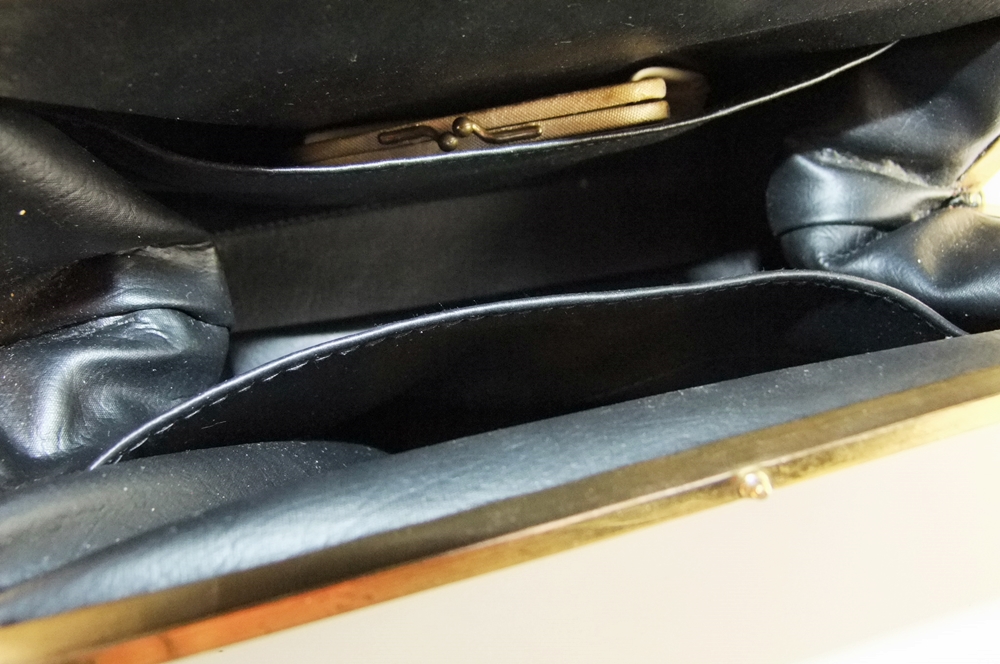 Black Crocodile Leather Handbag