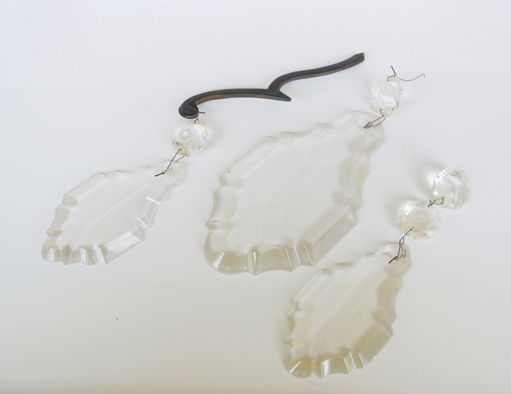 Vintage Double Tier Crystal Chandelier