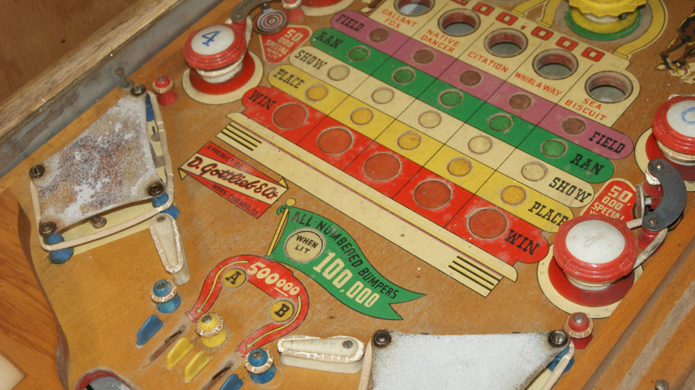 1954 Gottlieb Jockey Club Pinball Machine