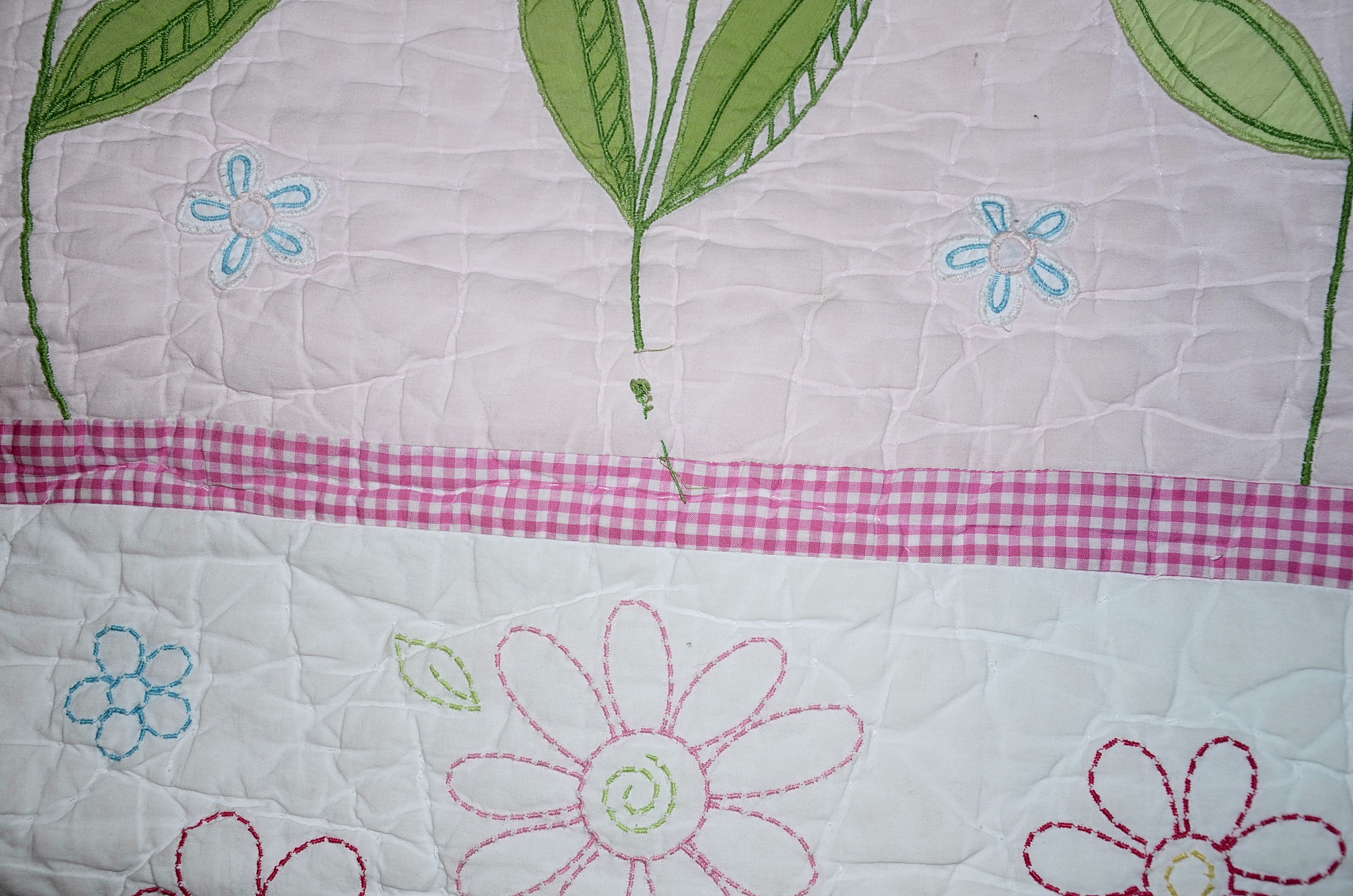 Pottery Barn Kids twin bedding.