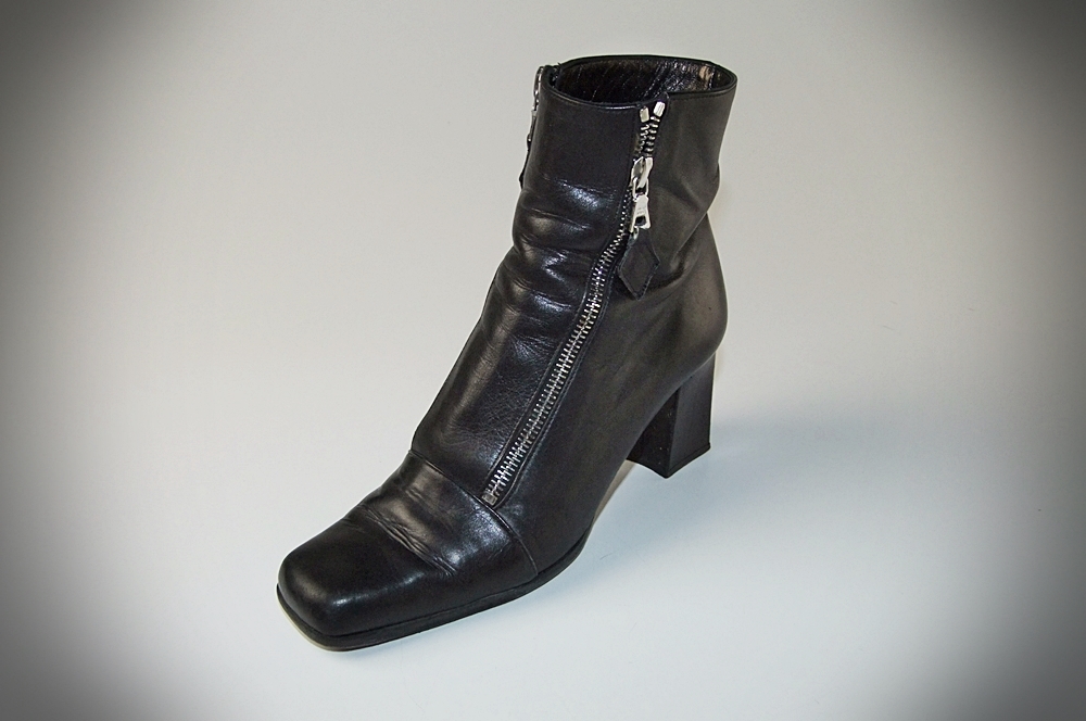 Yves St. Laurent Black Leather Ankle Boots
