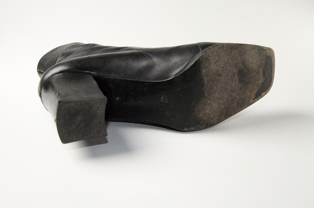 Yves St. Laurent Black Leather Ankle Boots