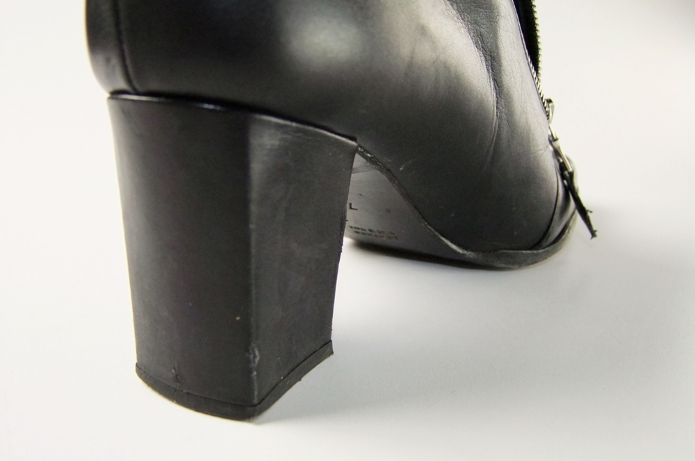 Yves St. Laurent Black Leather Ankle Boots
