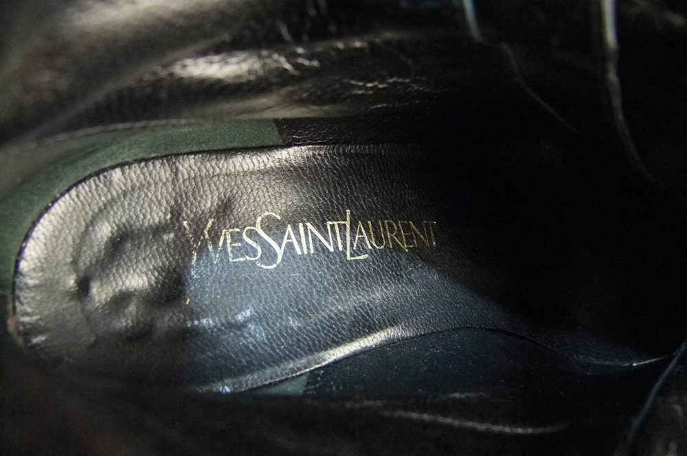 Yves St. Laurent Black Leather Ankle Boots