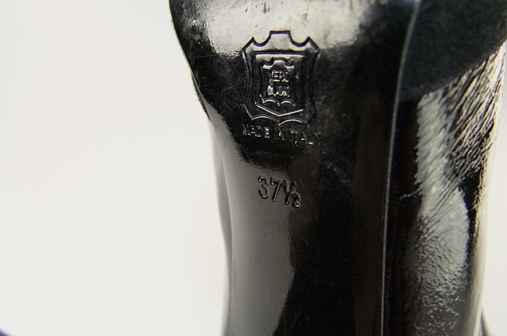 Behnaz Sarafpour Black Calf Skin Leather Lace Up Boots