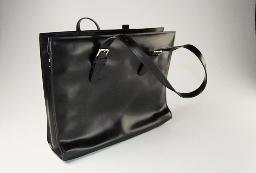 Jack Georges Black Italian leather Shoulderbag 