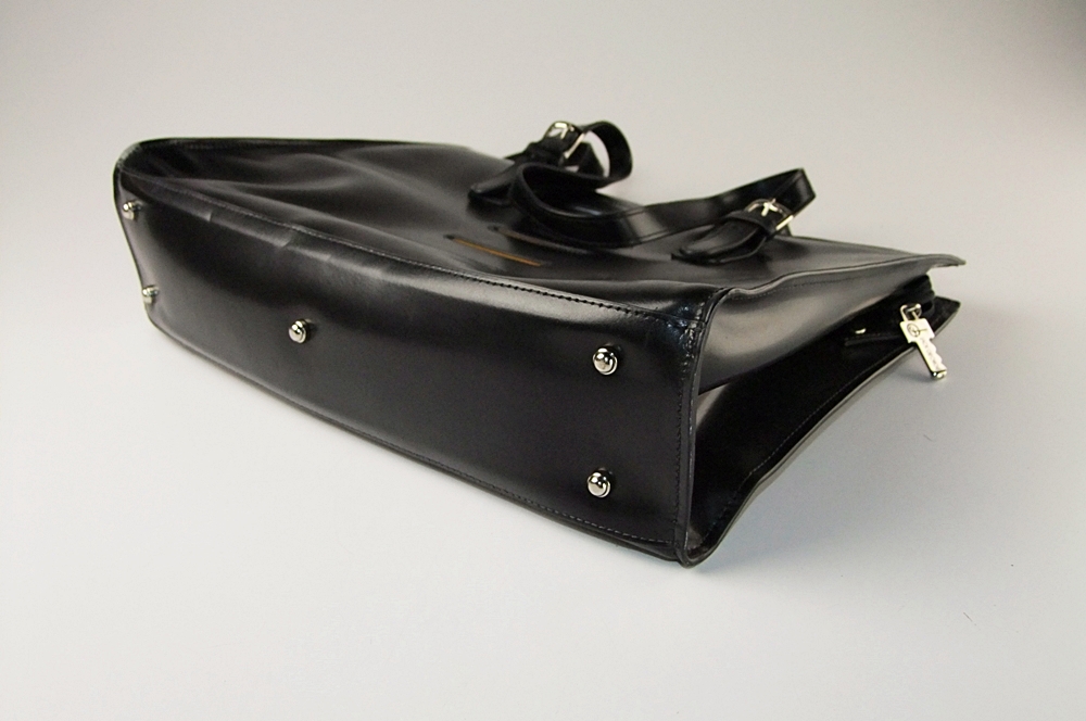 Jack Georges Black Italian leather Shoulderbag 