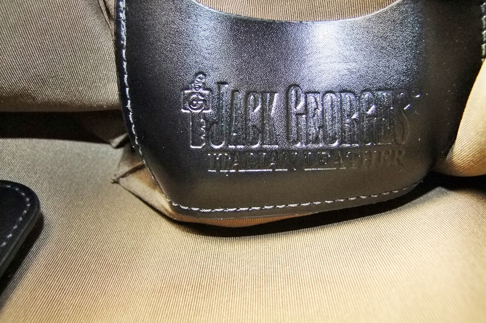 Jack Georges Black Italian leather Shoulderbag 