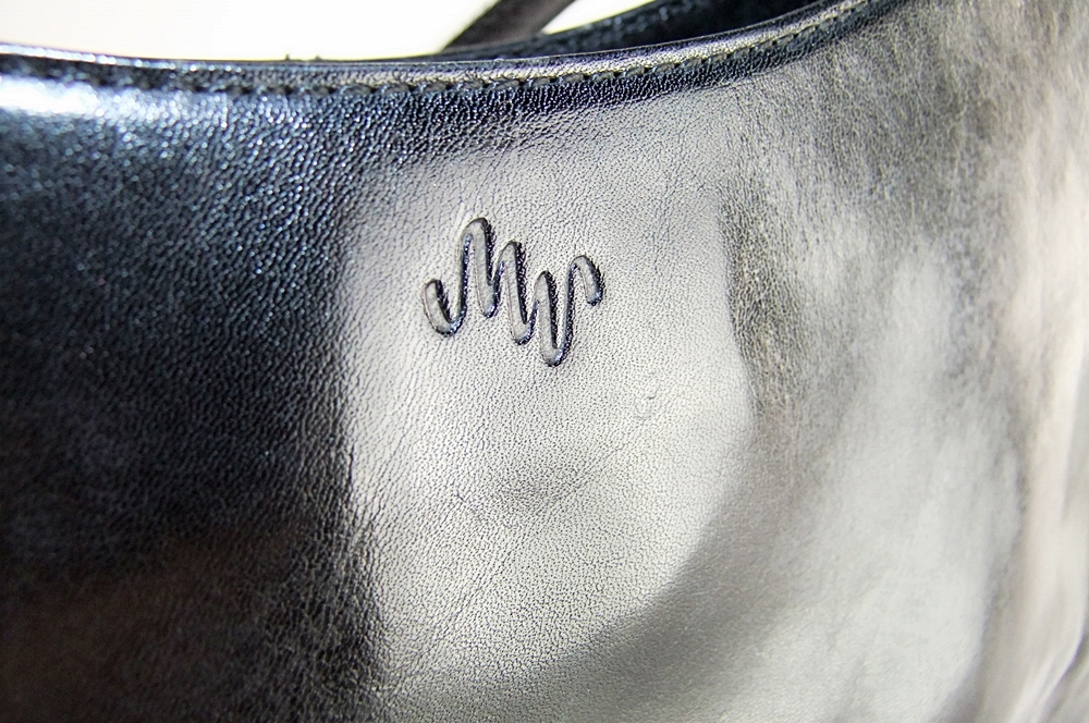 Black Leather Monsac Handbag