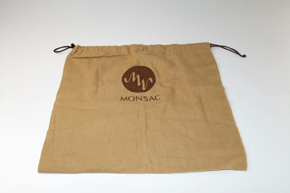 Black Leather Monsac Handbag