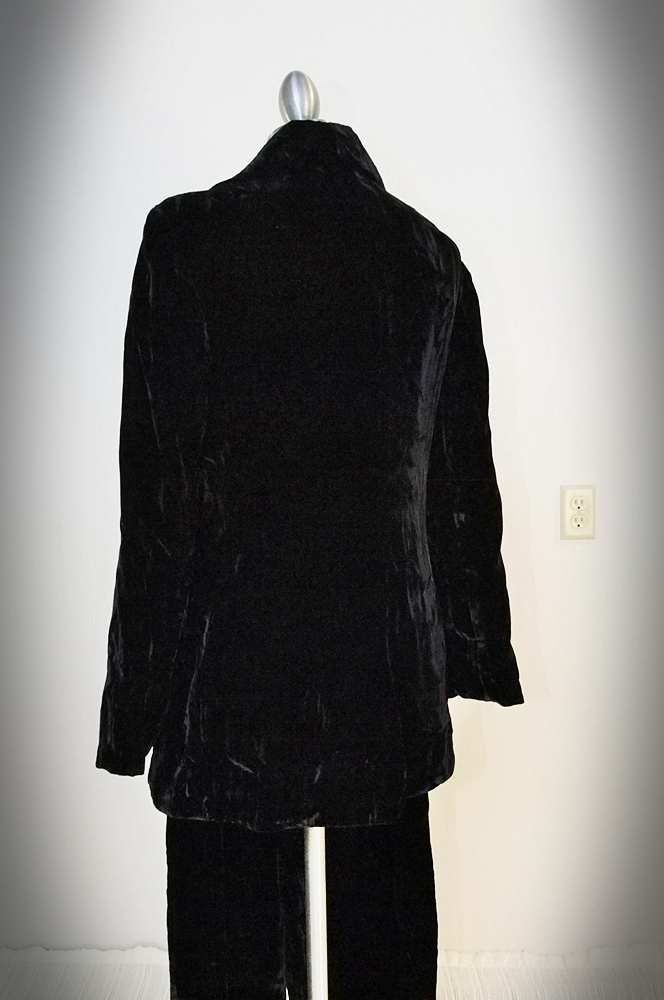 Black Velvet Doublebreasted Jacket And Pants
