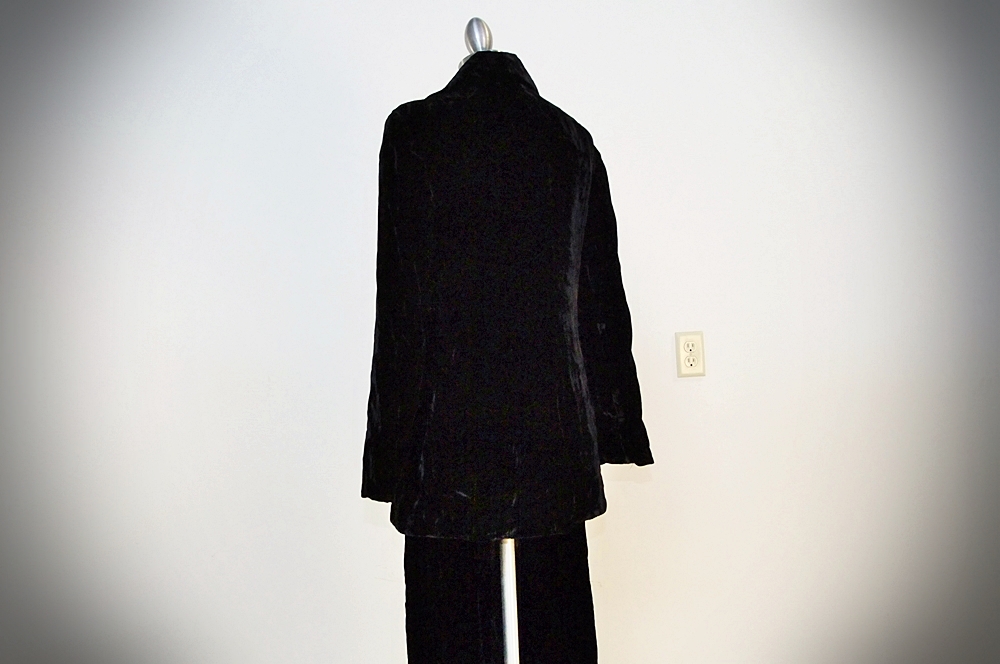 Black Velvet Doublebreasted Jacket And Pants